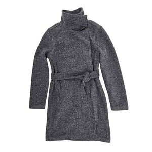 Roots Tie Waist Wrap Jacket Heathered Grey Size Medium